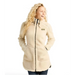 L.L. Bean Women's Mountain Pile Fleece Coat in natural, model front view