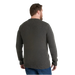 L.L. Bean Men's Bean's Classic Ragg Wool Crewneck Sweater in charcoal, on model back view