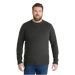 L.L. Bean Men's Bean's Classic Ragg Wool Crewneck Sweater in charcoal, on model front view
