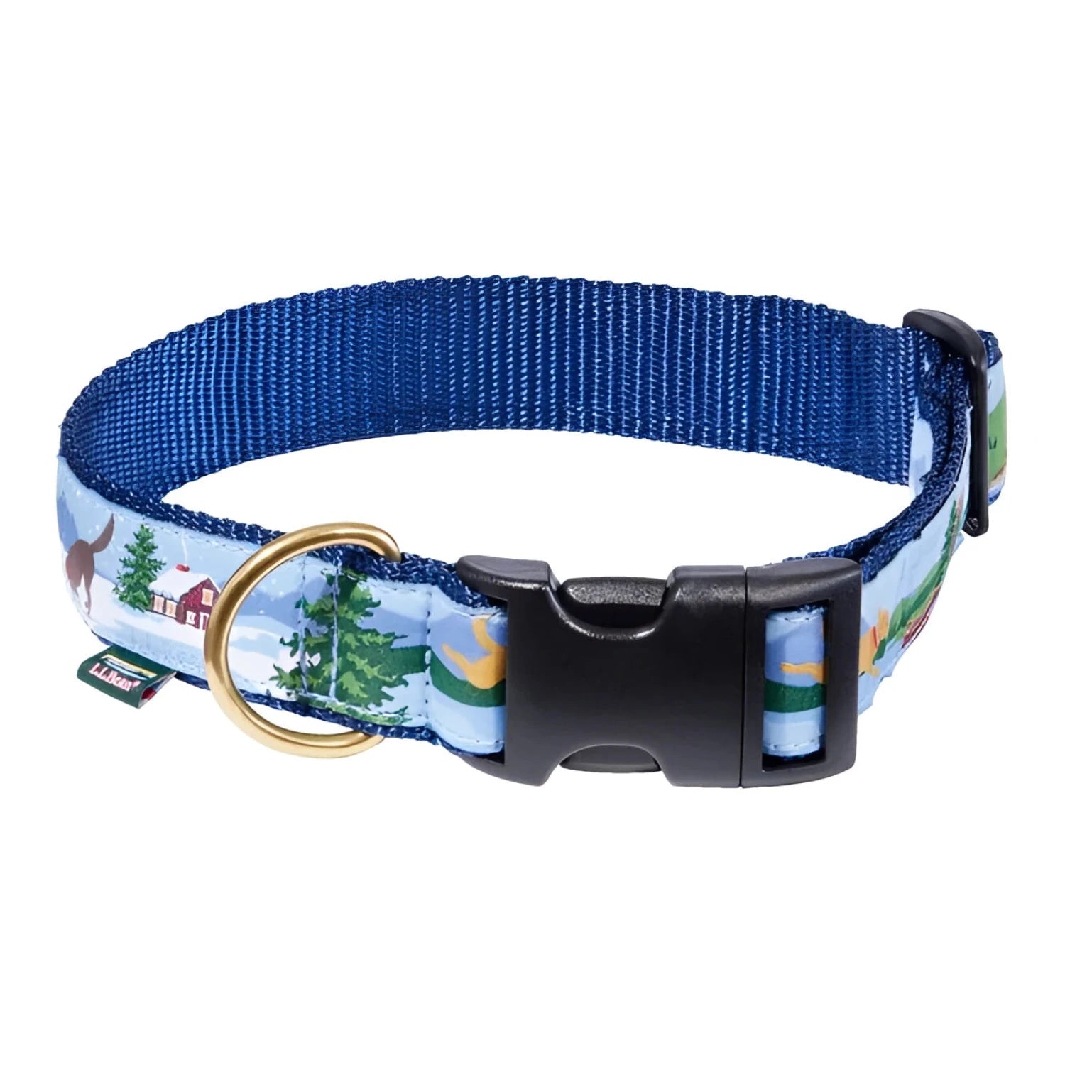 L.L. Bean Novelty Dog Collar in ll bean maine, front view