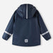 Reima Kid's Lampi Rubber Rain Jacket in navy, back view