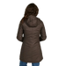 L.L. Bean Women's Fleece-Lined Primaloft Coat in dark cinder, on model back view