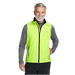LL Bean Men's Bean Bright Multisport Vest in neon yellow, on model front view