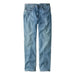 L.L. Bean Men's Beanflex Straight Leg Jeans in faded, flat front view