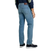 L.L. Bean Men's Beanflex Straight Leg Jeans in faded on model back view