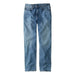 L.L. Bean Men's Beanflex Straight Leg Jeans in medium wash, flat front view