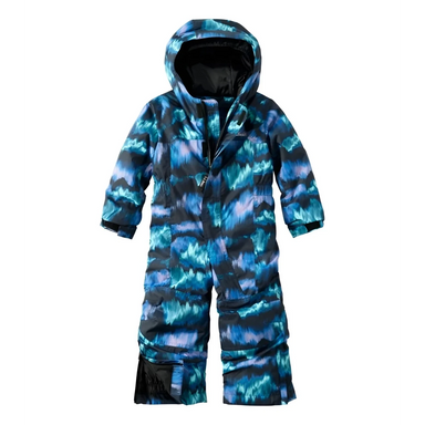 LL Bean Baby Cold Buster Snowsuit in aurora print, front view