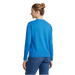 L.L. Bean Women's Cotton/Cashmere Crewneck Sweater in blue, model back view