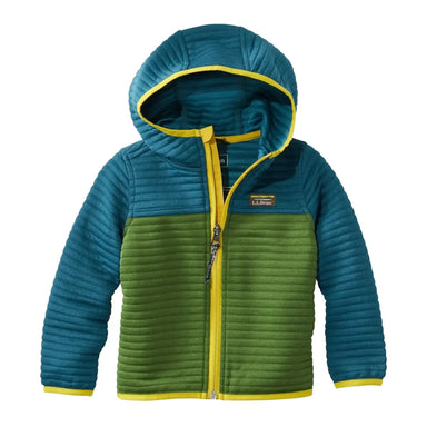 LL Bean Baby Airlight Full-Zip Hoodie shown in the Deep Turquoise Sugar Plum color option. Front view.