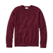 L.L. Bean Men's Wicked Soft Cotton/Cashmere Crewneck Sweater in deep port, flat front
