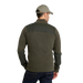 L.L. Bean Men's Commando Full Zip Sweater in loden green, model back view