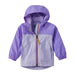 LL Bean Infant Discovery Rain Jacket in alpine aster & french lilac, front view