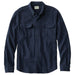 L.L. Bean Men's 1912 Field Flannel Shirt, Slightly Fitted Untucked Fit in classic navy, flat front view