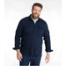 L.L. Bean Men's 1912 Field Flannel Shirt, Slightly Fitted Untucked Fit in classic navy, on model front view