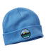 L.L. Bean Kid's L.L. Beanie shown in the Cool Blue Outdoors color option. Front view.