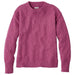 L.L. Bean Women's Cotton Ragg Crewneck Sweater in eggplant marl, front view