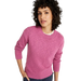L.L. Bean Women's Cotton Ragg Crewneck Sweater in eggplant marl, on model front view