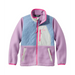 L.L. Bean Kid's Mountain Classic Fleece Jacket in lilac & cirrus blue, front view