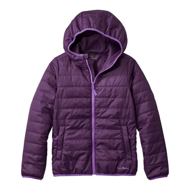 L.L. Bean Kid's Fleece-Lined Insulated Jacket in midnight purple, front view