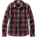 L.L. Bean Women's 1912 Field Flannel Shirt  in dark black, flat front