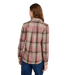 L.L. Bean Women's 1912 Field Flannel Shirt  in pink, on model back view