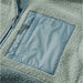 L.L. Bean Women's Mountainside Colorblock Fleece Jacket in faded sage & balsam, front pocket view