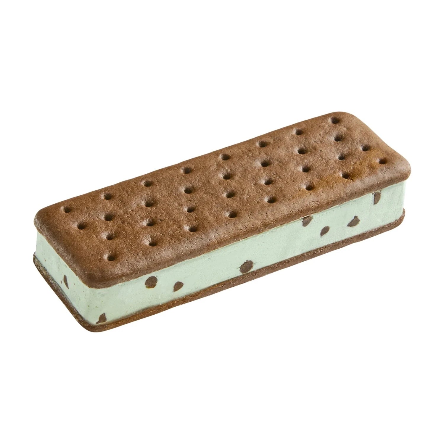 Mountain House Freeze Dried Ice Cream Sandwich in mint chocolate chip, front view