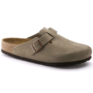 Birkenstock Boston Soft Footbed in taupe, side view