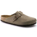 Birkenstock Boston Soft Footbed in taupe, side view