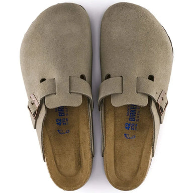 Birkenstock Boston Soft Footbed in taupe, top view