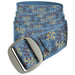 Bison Manzo™ Embroidered Belt 38mm in boho, front view