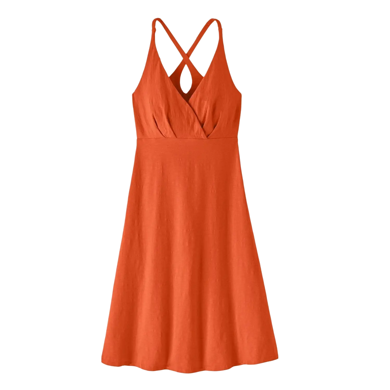 Patagonia Women's Amber Dawn Dress in coal orange, front view