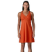 Patagonia Women's Amber Dawn Dress in coal orange, front model view