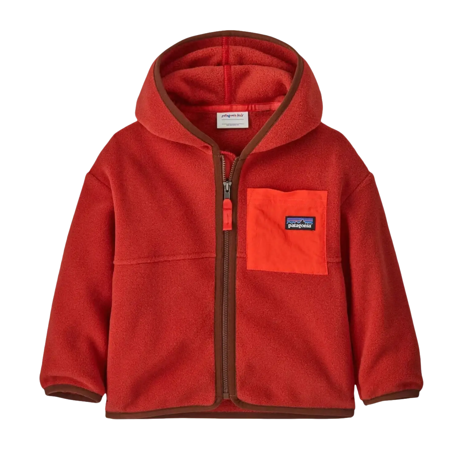 Patagonia Baby Synchilla® Fleece Hoody in amanita red, front view