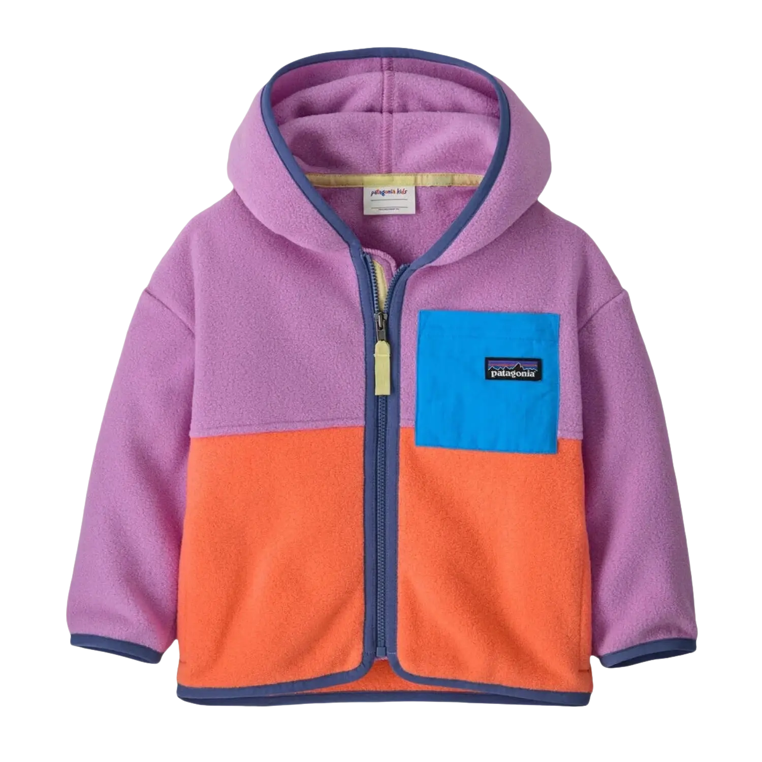 Patagonia Baby Synchilla® Fleece Hoody in brisk purple, front view