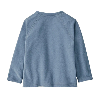 Patagonia Baby Micro D® Fleece Crew in barnacle blue, flat back view
