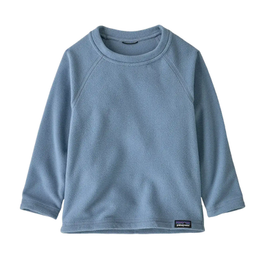 Patagonia Baby Micro D® Fleece Crew in barnacle blue, flat front view