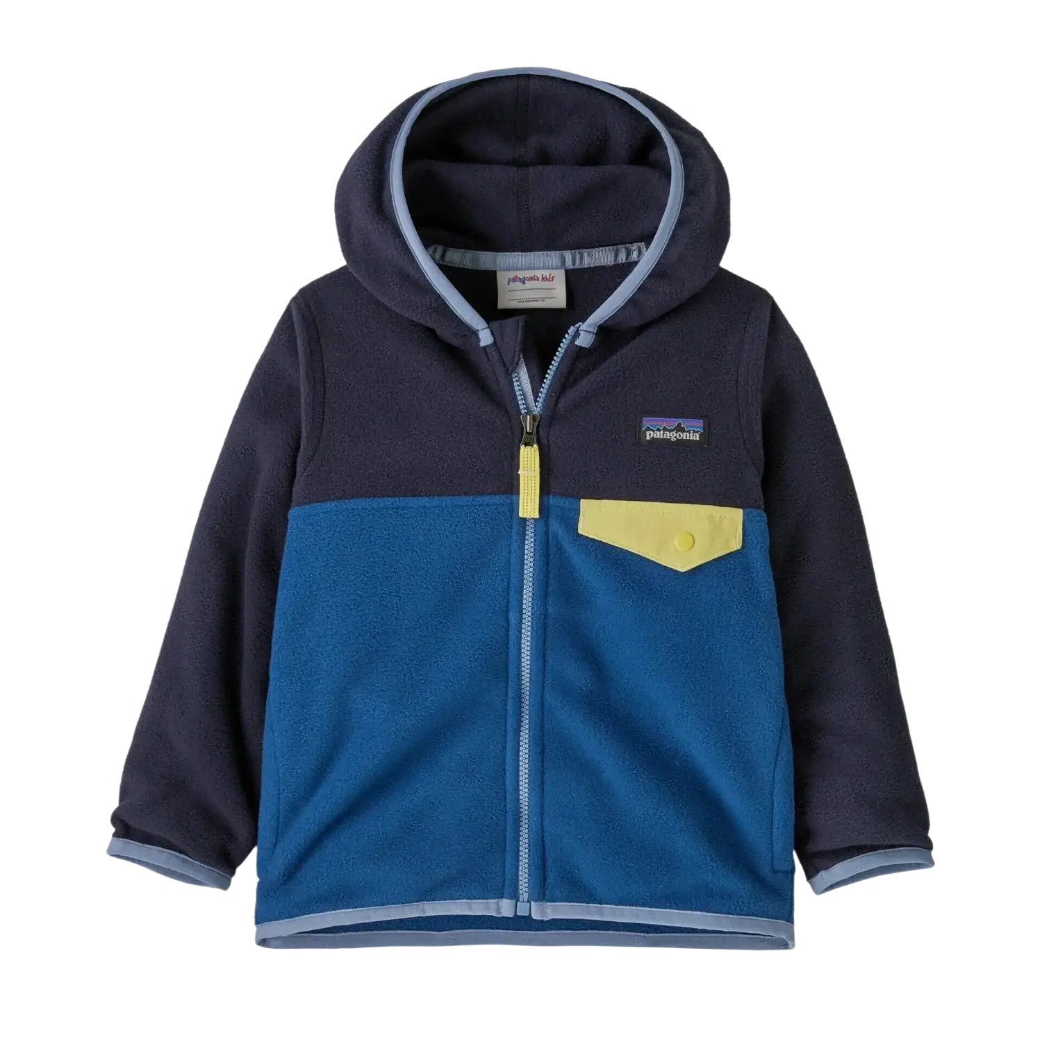 Patagonia Baby Micro D® Snap-T® Fleece Jacket in clement blue, front view