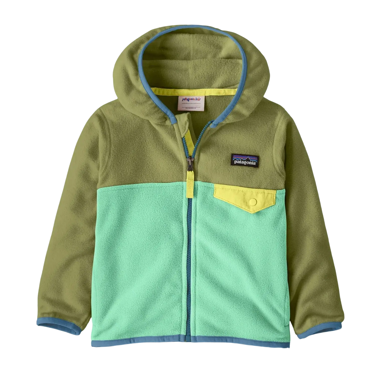 Patagonia Baby Micro D® Snap-T® Fleece Jacket in early teal, front view