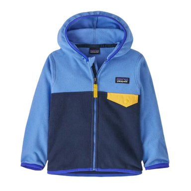 Patagonia Baby Micro D® Snap-T® Fleece Jacket in new navy & abundant blue, flat front