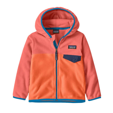Patagonia Baby Micro D® Snap-T® Fleece Jacket in orange peel, flat front view