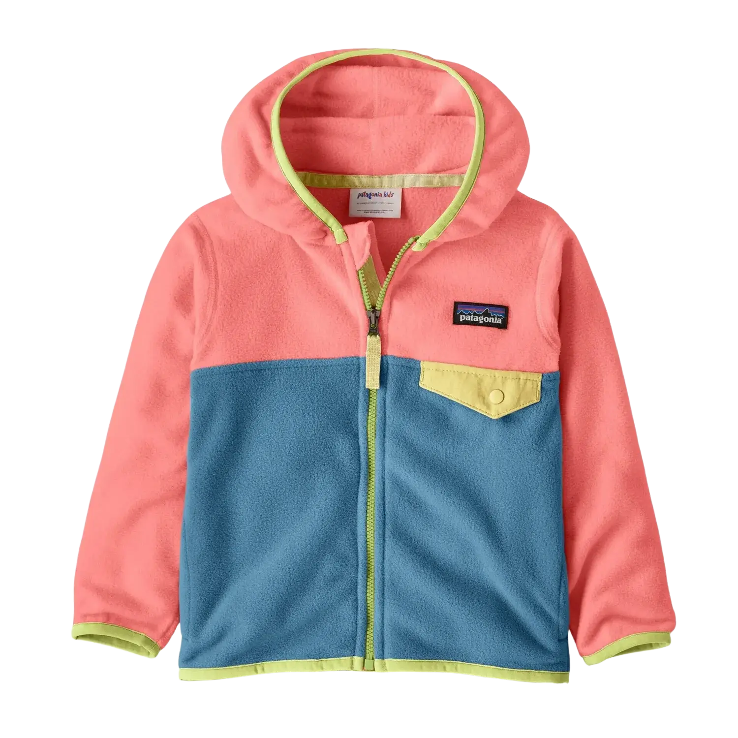 Patagonia Baby Micro D® Snap-T® Fleece Jacket in shore blue, front view