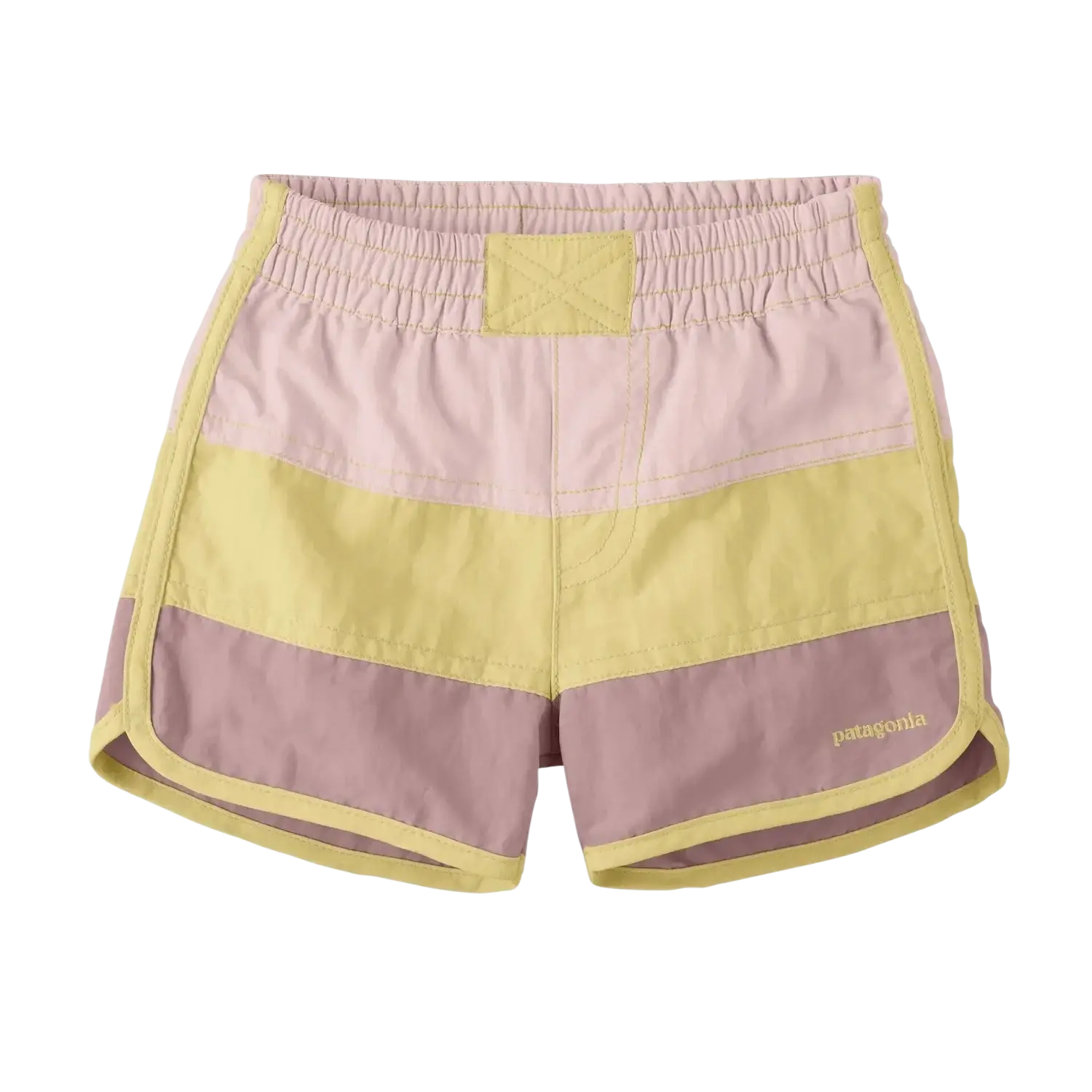 Patagonia Baby Boardshorts in dorsal pink, front view