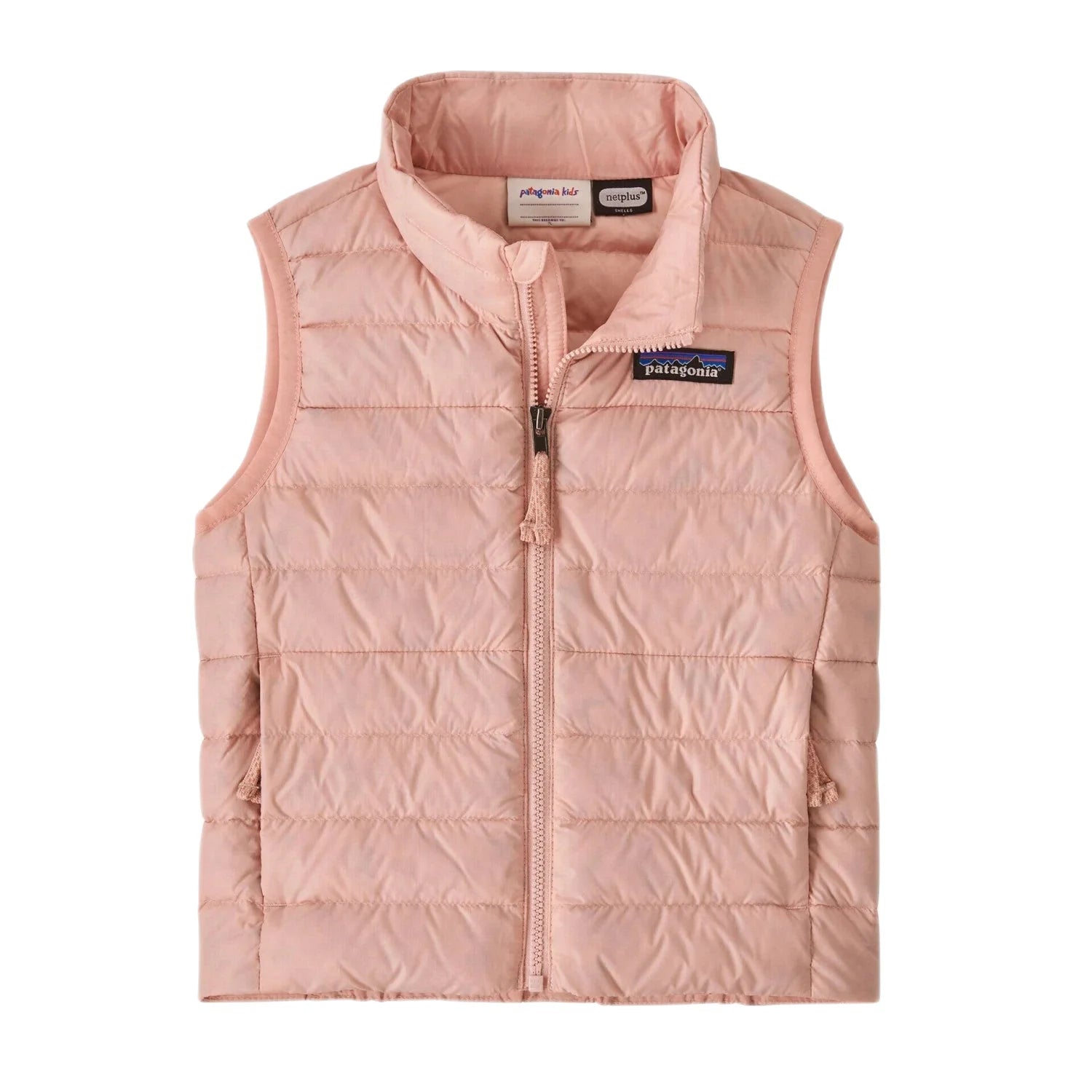 Patagonia Baby Down Sweater™ Vest in mallow pink, flat front view