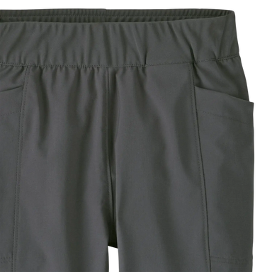 Patagonia Baby Terrebonne Joggers in forge grey, front waist detail view
