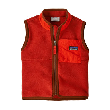 Patagonia Baby Synchilla® Fleece Vest in amanita red, flat front view