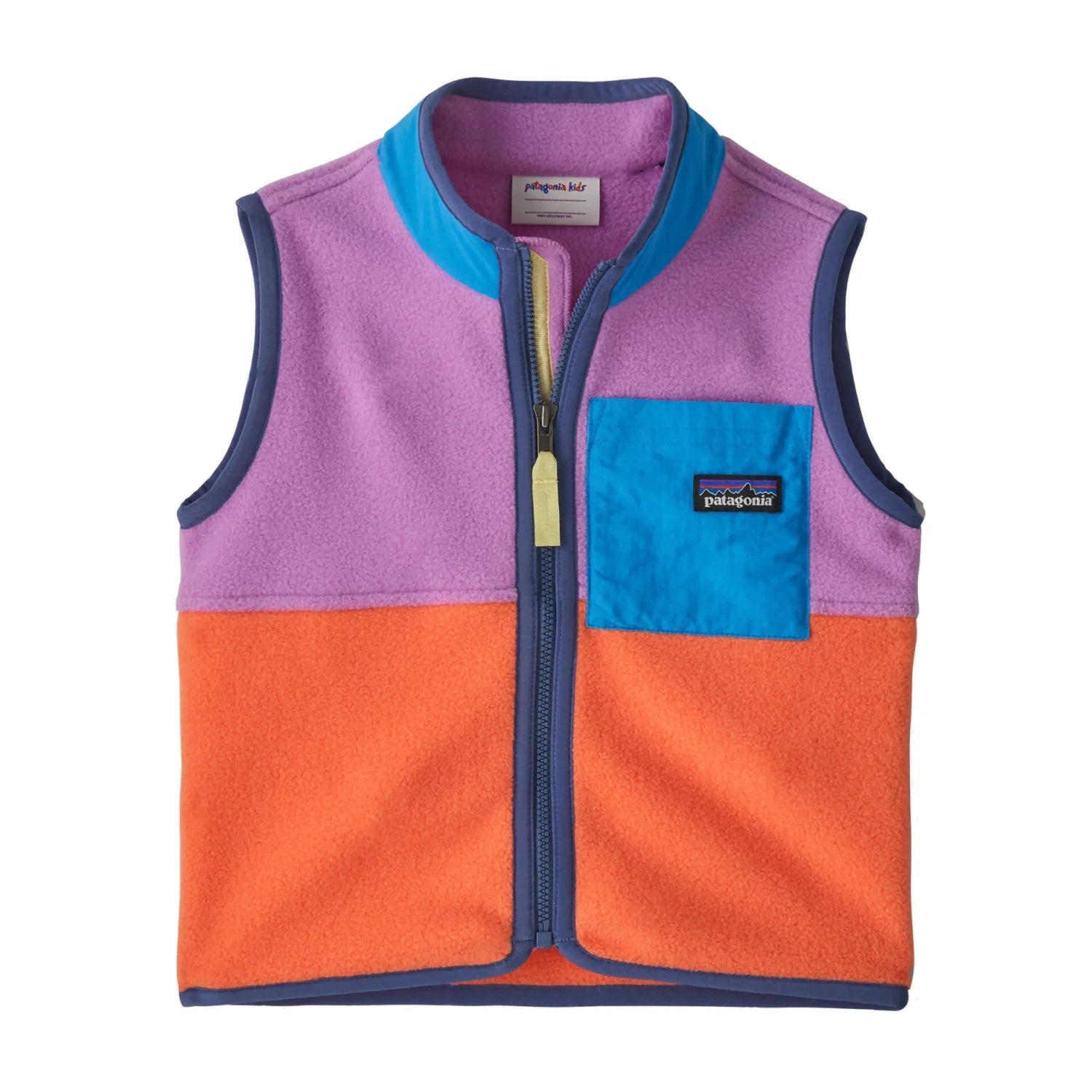 Patagonia Baby Synchilla® Fleece Vest in brisk purple, flat front view