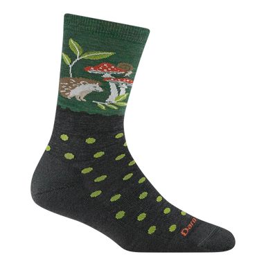 Darn Tough Women's Wild Life Crew Lightweight Lifestyle Sock in hedgehog moss alternate view