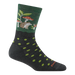 Darn Tough Women's Wild Life Crew Lightweight Lifestyle Sock in hedgehog moss