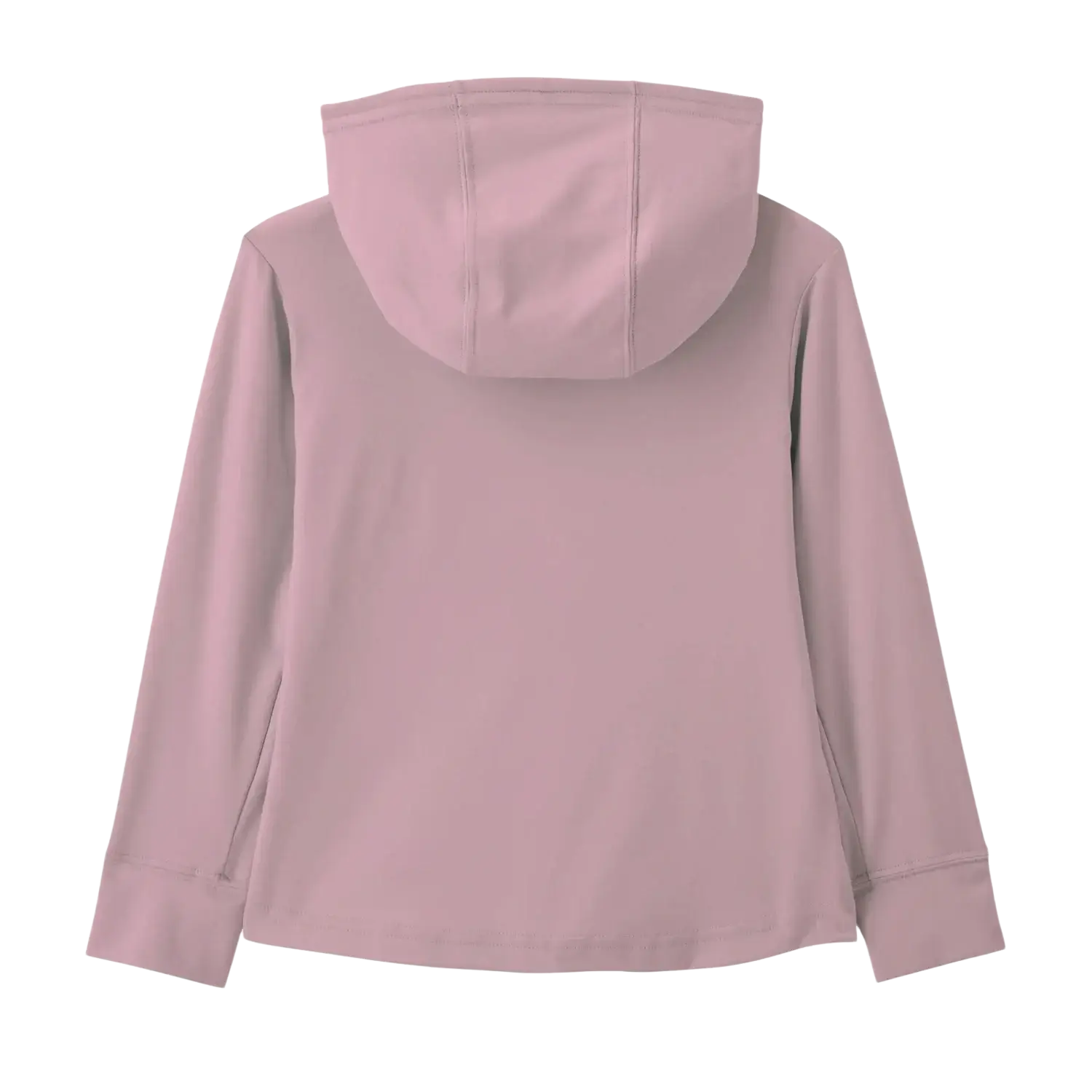 Patagonia Baby Capilene® Silkweight Hoody in fitz roy superbloom & quiet violet, back view